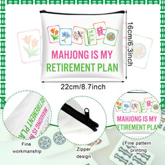 Pochette Mahjong SilTriangle à fermeture éclair fiable et légère pour vos essentiels beauté.