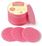 Éponge SILUKER visage compressée – lot de 50 pour un nettoyage quotidien en douceur.