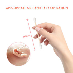 Simetufy coton-tiges pour nettoyage quotidien, pointe double en bois, doux et précis