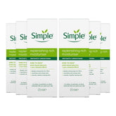 Simple crème hydratante riche pour visage dans un pot 125 ml, hydratation durable.