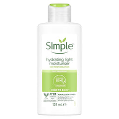 Le Simple Hydratant Léger dans sa bouteille offre une hydratation durable pour peau sensible.