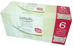 Lingettes Simple pour le visage – équilibre huile, démaquillage efficace sans résidu.