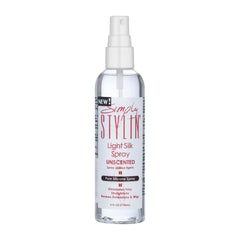 Simply Stylin' Light Silk Spray Unscented, bouteille; protection thermique et démêlage en douceur
