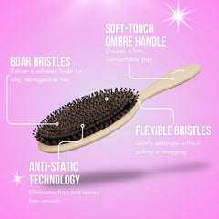 Poignée beige ombrée SimplyHair ergonomique pour un confort quotidien.