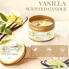 Sinirella bougie vanille parfumee, ambiance detente.