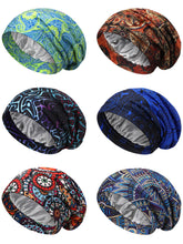 Bonnet Sintege pour dormir avec motif africain, confort nocturne pour cheveux protégés