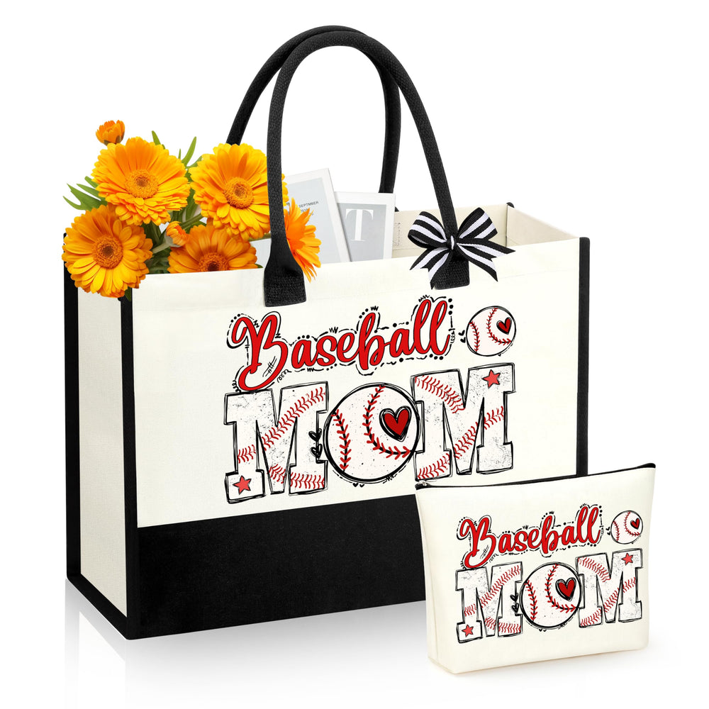 Tote SiplyHaven Baseball Mom, extérieur élégant, idéal pour transporter les essentiels lors des matchs.