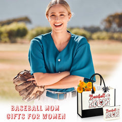 Trousse maquillage SiplyHaven Baseball Mom, extérieur coloré, garde les produits en ordre.