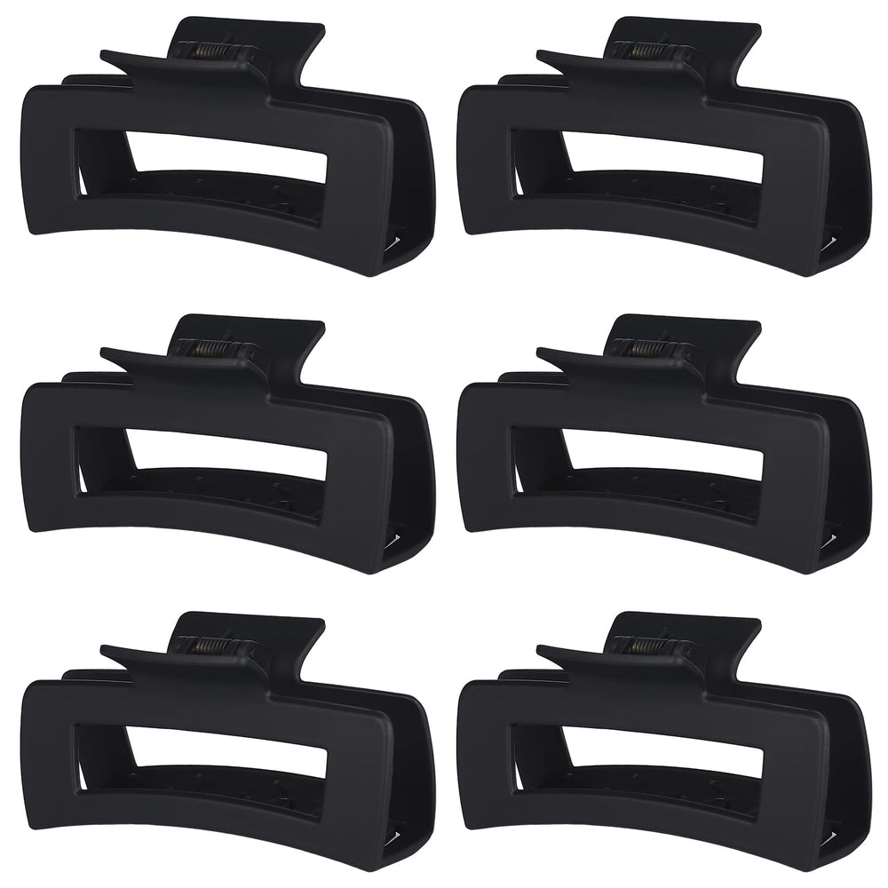 Sisiaipu grand clip rectangulaire noir épais maintient les cheveux en place.