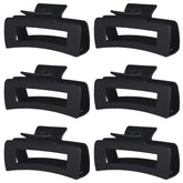 Sisiaipu grand clip rectangulaire noir épais maintient les cheveux en place.