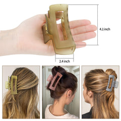 Clip carré Sisiaipu anti-glisse, ressorts solides, pratique pour maquillage et douche.