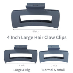 Pinces-cheveux jumbo carrées Sisiaipu transparentes, discrètes pour chignon rapide.