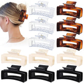 Pinces Sisiaipu transparentes, carré medium, idéal pour cheveux fins ou épais.