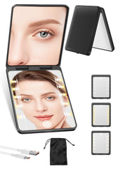 SisKokoro Miroir Compact Rechargeable 30x pour un détail précis du maquillage.