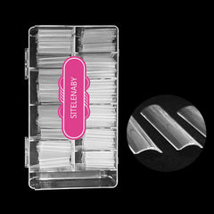 SITELENABY: ensemble d’ongles XXL carrés sans courbe en C, prêt à l’emploi.