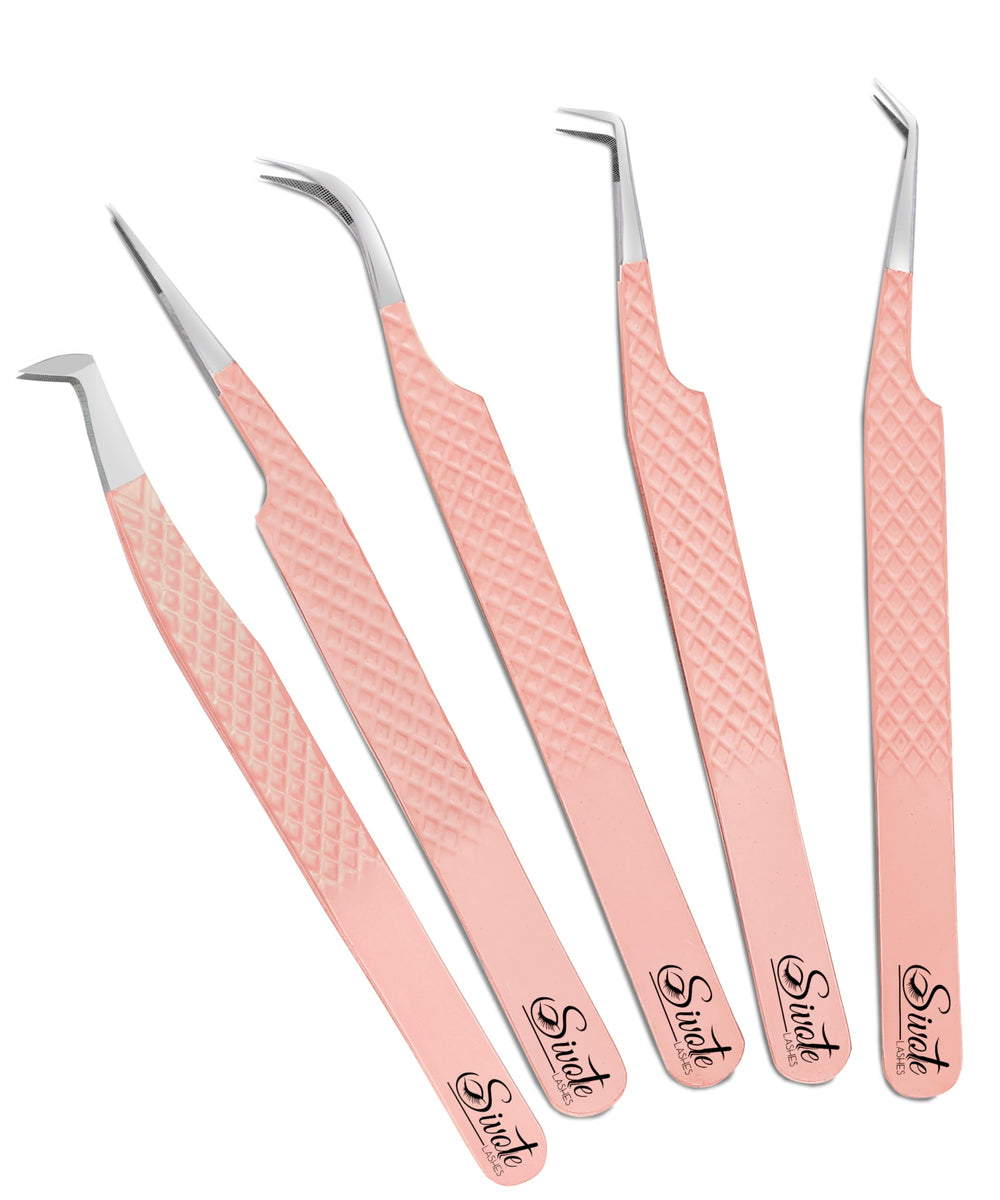 Pinces SIVOTE pour extensions de cils avec prise diamant, meilleure tenue en main.