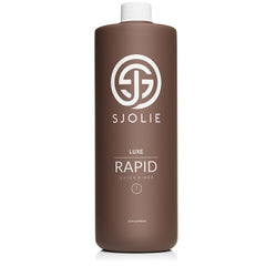 Emballage SJOLIE Rapid Spray Tan, rangement pratique et prêt à l'emploi.