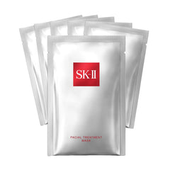 Masque SK-II – brillance immédiate et hydratation, teint lumineux après 10 minutes.