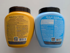 Skala Hair Type 3ABC cream-to-comb demonstrates dual conditioning and styling for defined curls.