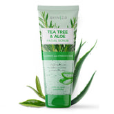 Skin 2.0 gommage à l'arbre à thé et aloe en flacon purifiant.