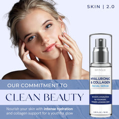 Texture crèmeuse du sérum Skin 2.0 révélant une hydratation durable