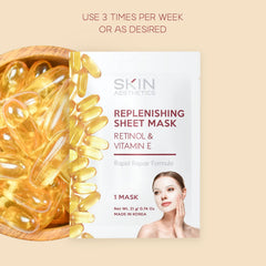 Masque visage Skin Aesthetics offre hydratation durable pour la peau.