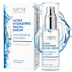 Skin Aesthetics Sérum Hyaluronique – flacon-pompe pour hydratation durable et peau repulpée.