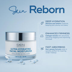 Texture crème jour satinée – Skin Aesthetics offre une sensation de peau douce et lumineuse.