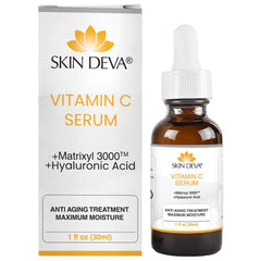 Sérum SKIN DEVA : Matrixyl 3000 pour un contour plus lisse et pores atténués.