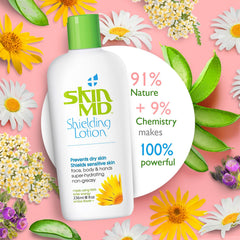 Texture à absorption rapide de Skin MD Shielding Lotion, peau douce sans film gras