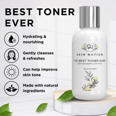Skin Nation tonique eau de rose - pétales visibles pour une sensation de fraîcheur.