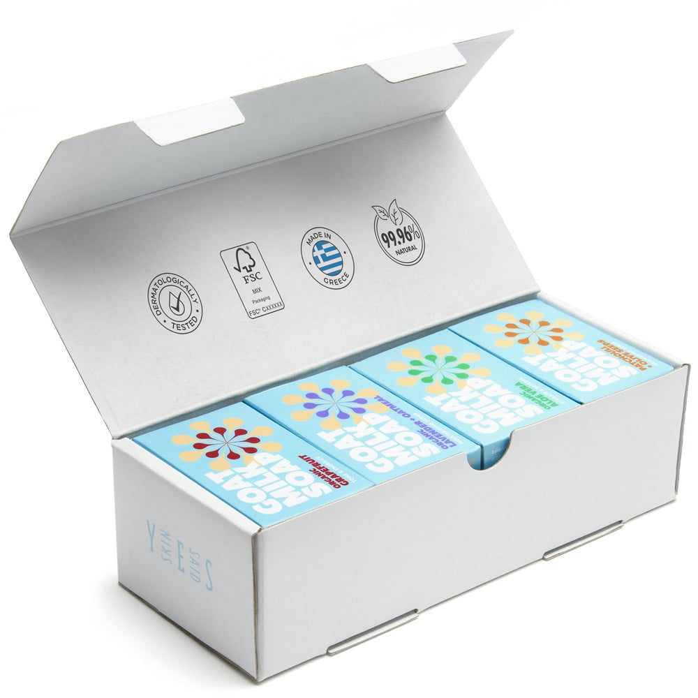 Skin Said Yes: ensemble de 8 barres au lait de chèvre pour peaux sensibles.