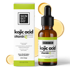 SkinSetGo Kojic: flacon élégant facilite l'application quotidienne et l'hydratation.