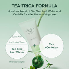 Centella et arbre à thé dans SKIN1004 Tea-Trica B5 Crème.