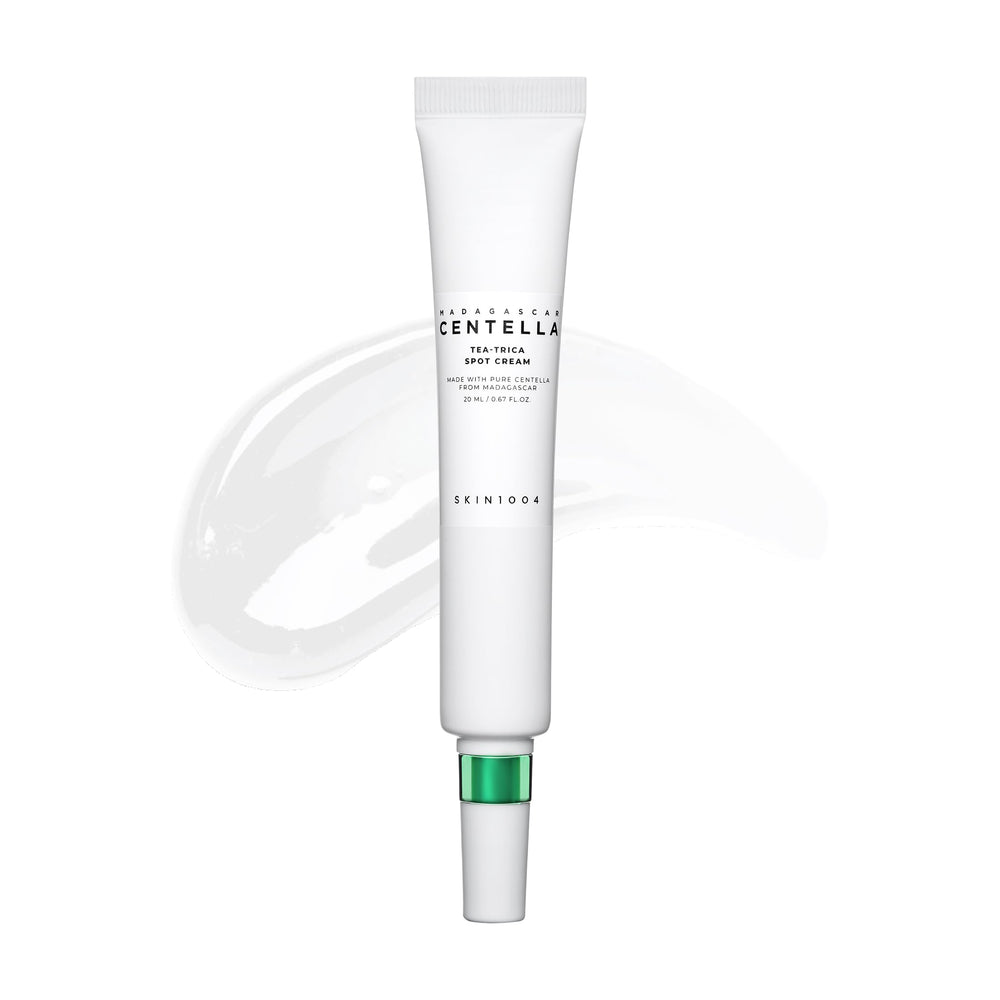 SKIN1004 Tea-Trica Spot Cream en bouteille, pratique pour soins ciblés.