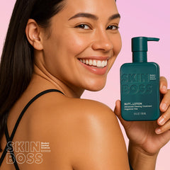 Lotion SKINBOSS Corps application Dos: pratique sur le dos.