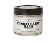 Skincando Combat Ready Skin Balm, bouteille 2oz, hydratation ciblée visage et mains.