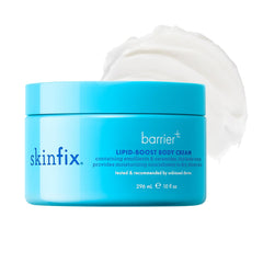 Skinfix Lipid-Boost crème-corps dans un pot, hydratation rapide et nourrissante.