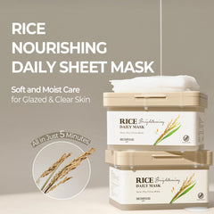 Application visage rapide en 5 minutes avec le masque au riz SKINFOOD.