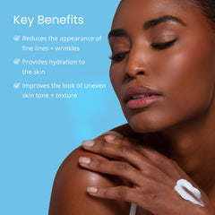 Texture crème soyeuse SKINN Reverse pour peau lisse et confortable.