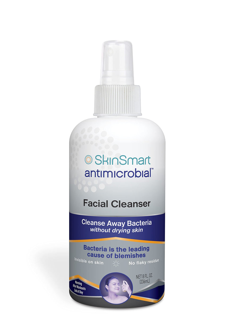 SkinSmart Antimicrobien – bouteille-spray-visage, nettoyage rapide et doux