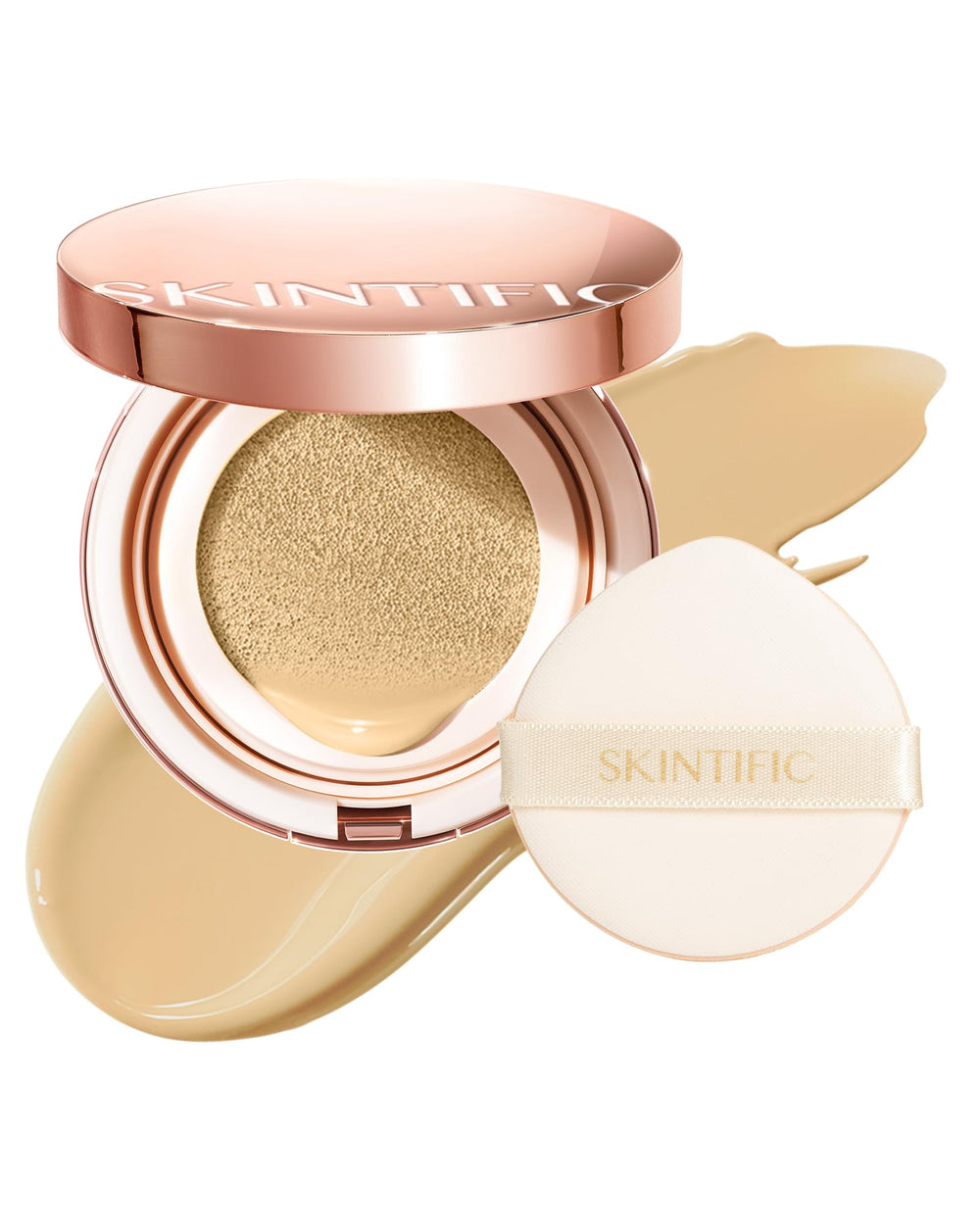 SKINTIFIC Cushion 22W Beige - bouteille pour une application fluide et couvrante.