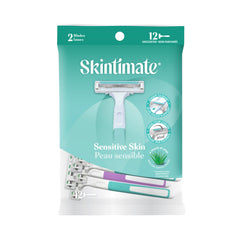 Rasoir Skintimate pour femmes à lames jumelees et tete pivotante pour un rasage precis