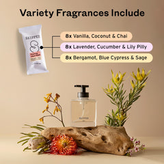 Variétés de parfums Skipper Tirtyl, recharge savon mousse pour diverses préférences.