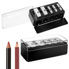 Skrfen taille-crayon yeux 5 trous avec capot plastique, pratique pour une pointe nette.