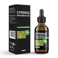 SKSOYT huile Cyperus Rotundus, bouteille ambrée prête à l’emploi, soin hydratant.