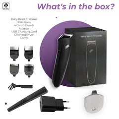 Skull Shaver Baby Beast Trimmer : quatre guides longueurs pour un ajustement constant.