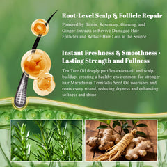 Close-up of foam showing gentle cleanse and scalp refresh with SKUPHI