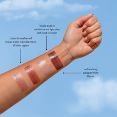 Sky Organics Baume Lèvres Teinté Rose Scintillante — couleur douce et brillance subtile.