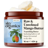Sky Organics Beurre Mangue, bouteille visible, hydratation quotidienne douce et non grasse.